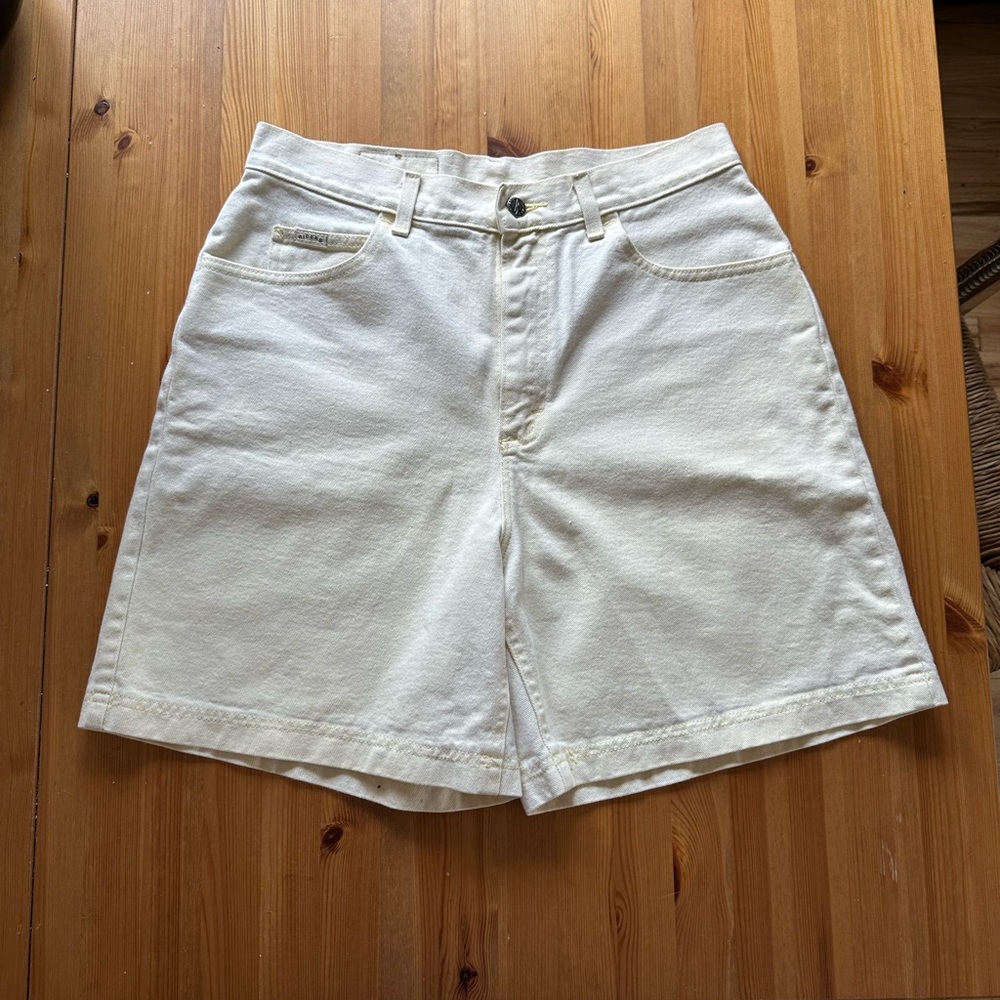 Riders White Denim A-Line Shorts